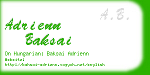 adrienn baksai business card